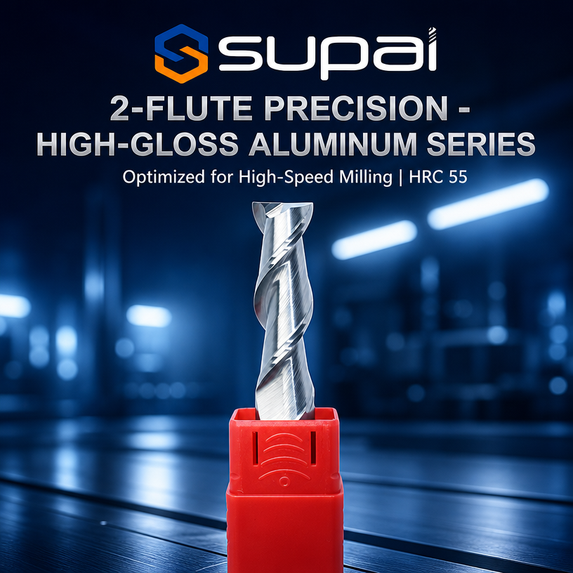 High-Gloss Perfection with SUPAL 2-Flute Aluminum Mills