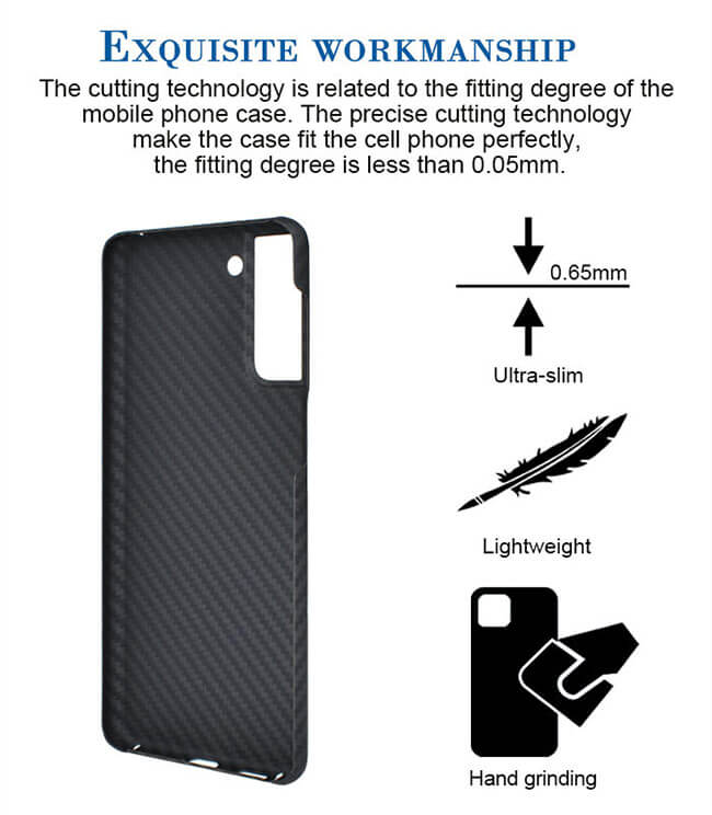 OEM случая телефона волокна Aramid дизайна кратера для Samsung S21