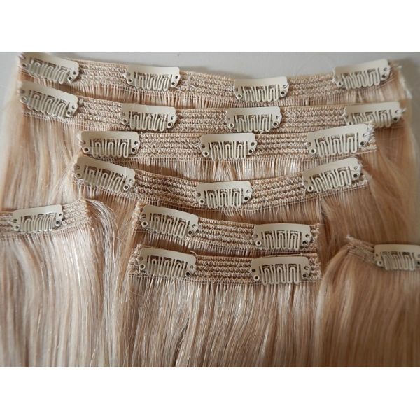 Зажим в естественных расширениях волос, двойной зажим золота Ремы утка 100 в расширениях волос