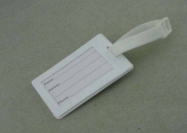 Personalized Promotional PVC Luggage Tag , Rubberized Key Chain For Award