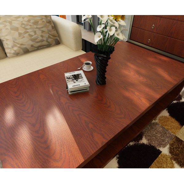 Film en PVC à grains de bois brillants d'épaisseur de 0,14 mm à 0,16 mm