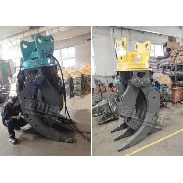 Excavator Mounted Rotator Hydraulic Log Grapple For Hyundai R200 R210 R225