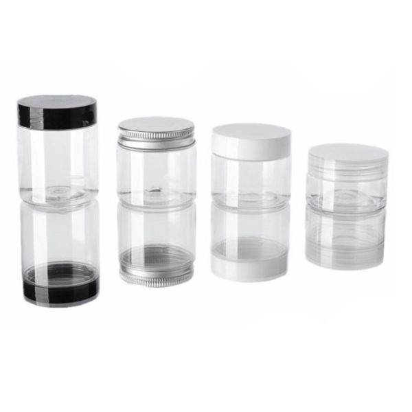 Glossy Plastic Square Jars With Lids DustProof 250ml Capacity