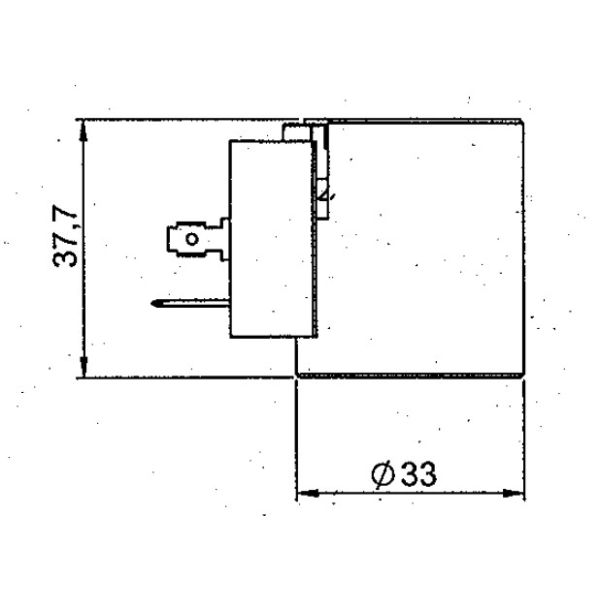 DIN43650 Hydraulic Solenoid Coil Tube Φ13 High 37.7mm 20.5W Electric Circuits DC12V DC24V