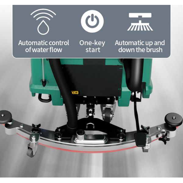 Mechancial Battery Powered Walk Behind Floor Scrubber Cleaning Machine Buffer 50L