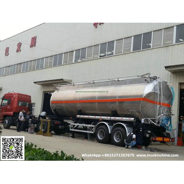 Aluminum Alloy  Wheat Flour Bulk Tanker with Tipping Hydraulic Cylinder (6000USG-10000USG ）whApp:+8615271357675