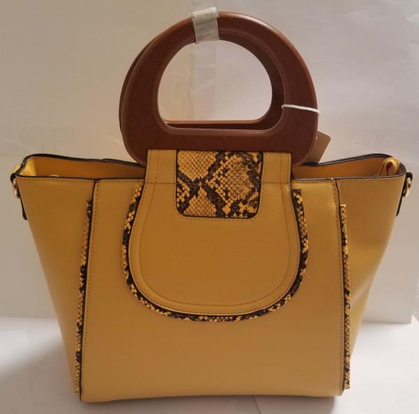 Hot Sale Fashion Handbags Women bags Designer Handbags with wood handle for Women Leather PU Bag Crossbody and Shoulder