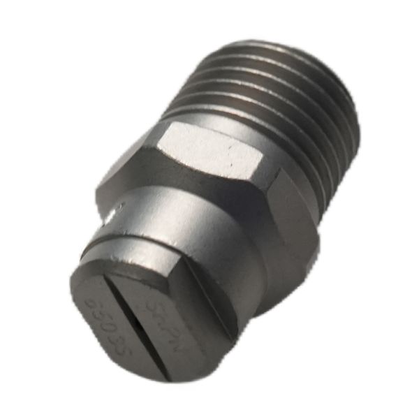 40° Fan-Shaped High-Pressure Nozzle for Sweeper Trucks (Stainless Iron, Stable Spray)