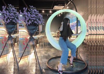 Battery Power Outdoor LED Light Furniture Circle Lighting Swing For Plaza Park Decoration