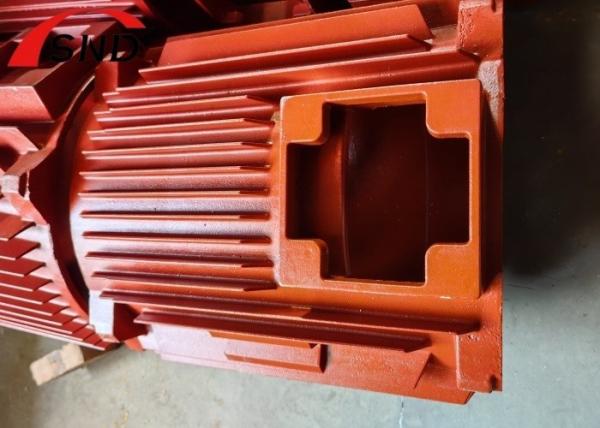 OEM Grey  Iron Casting Parts Motor Housing HT150 GGG20 For Electric Motor Industry Red Painting