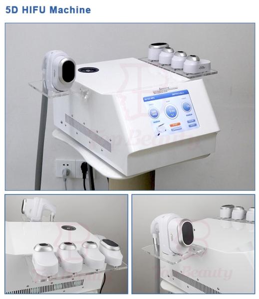 A máquina do emagrecimento do corpo de Hifu 3d 4d 5D do preço de grosso focalizou o gelo do ultrassom e o cartucho do hifu