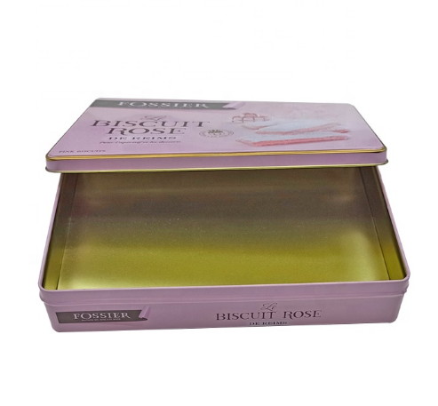 Waterproof 1C Printing Biscuit Tin Box Metal Tin Packing