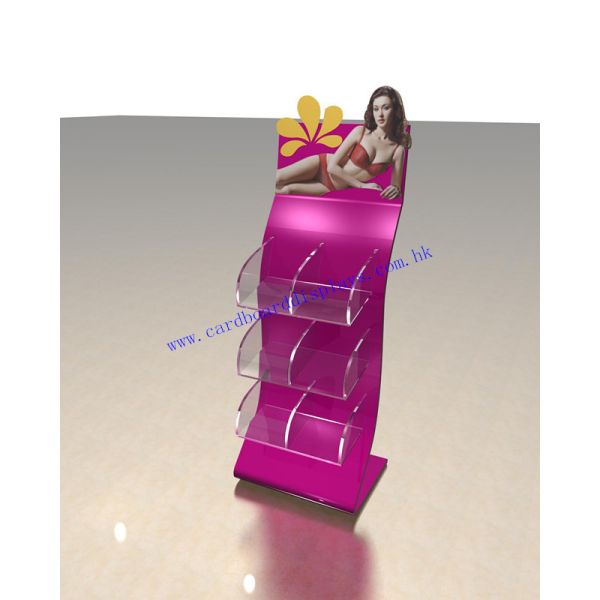 Acrylic display stand for cosmetic promotion manufacture with 4C color