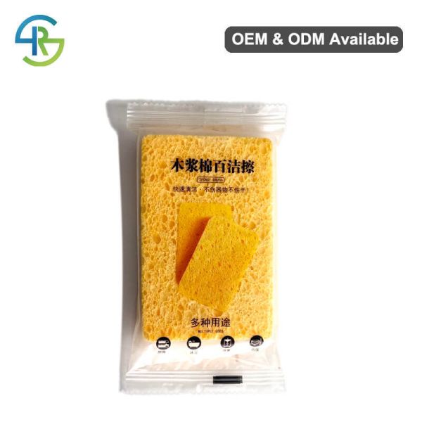Natural Wood Pulp Sponge Highly Absorbent Household Eco Friendly Washing Sponge