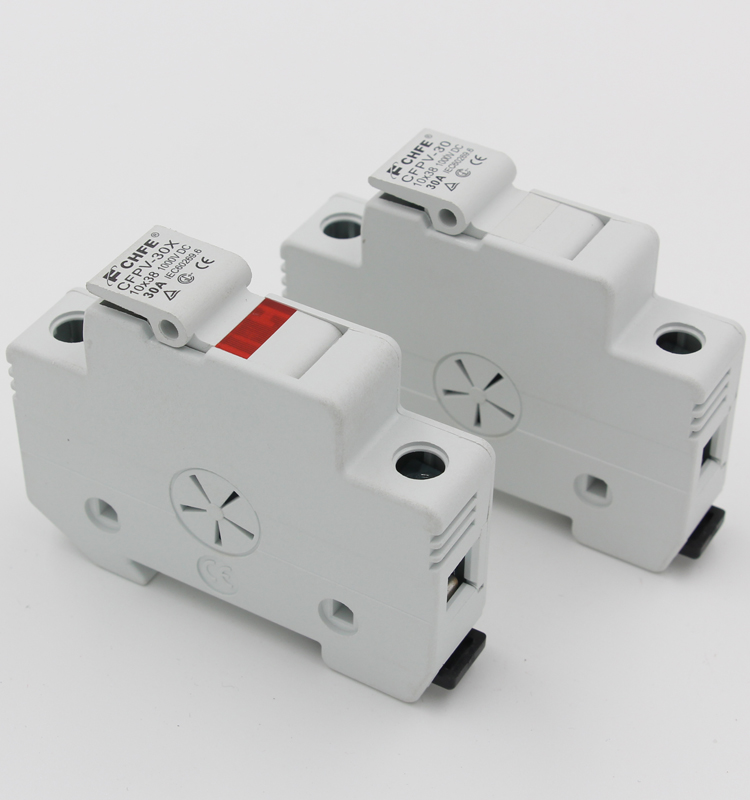 10X38 1A to 32A 1000V DC Solar PV Fuse Holder GPV Thermal Porcelain Fuse Base Switch with Indicator Lamp