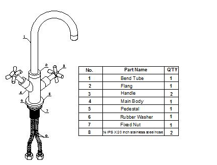Modern Deck Mounted Kitchen Sink Water Faucet , Solid Brass Kitchen Taps