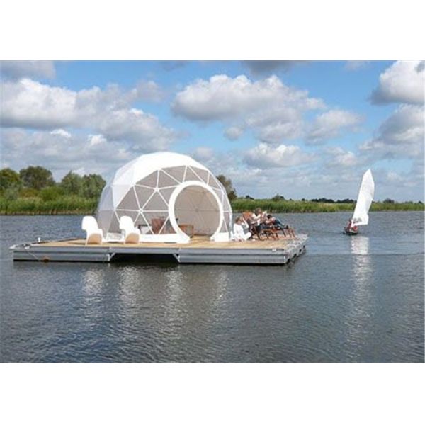 PVC Roof White Best Tent For Family Camping , Largest Camping Tent With Clear Roof Top