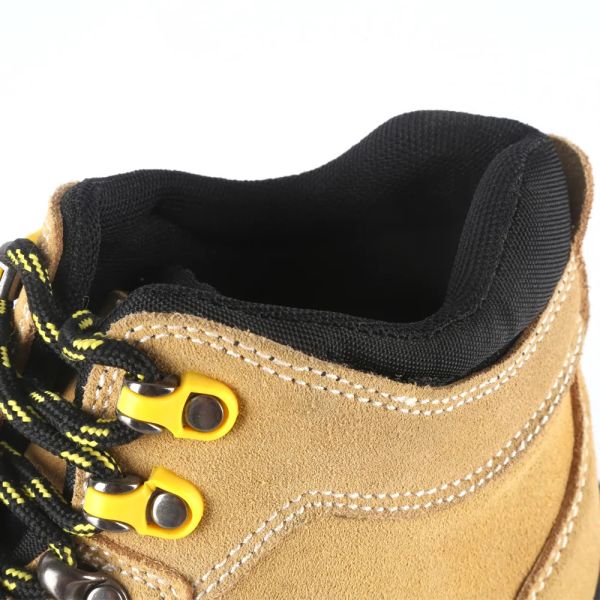 Yellow Industrial Safety Shoes Nubuck Leather Steel Toe Woodland Safety Shoes Anti Static