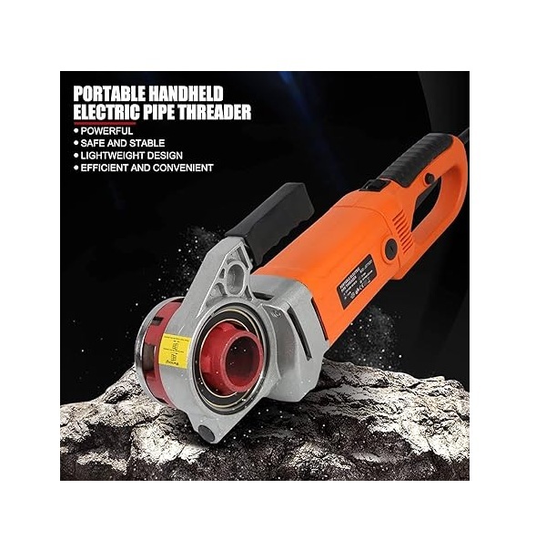 2300W Portable Pipe Threader 1/2-2 Inch Electric Handheld Threading Machine with 6 Dies