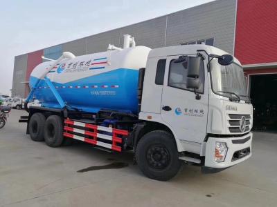 Caminhão da sução do vácuo do esgoto de Dongfeng 6X4 18cbm de 18 toneladas para a limpeza da cidade/fábrica