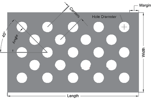 Fencing / Gate Aluminium Perforated Metal Sheet / Coil With 45 60 90 Degree Punching Hole