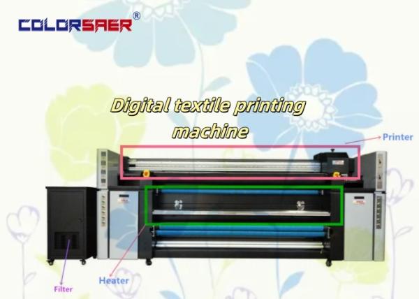 2m Inkjet Digital Dye Sublimation Textile Printing Machine with Fixation Heater Unit All-in-one Printing System