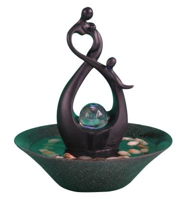 10' Happy Family Table Top Water Fountains Sculpture Water Fountain With Fengshui Ball