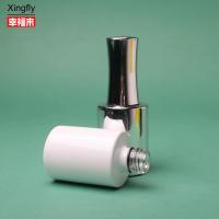 Bouteille de vernis à ongles en verre de 15 ml, revêtement UV sur mesure avec pinceau et bouchon