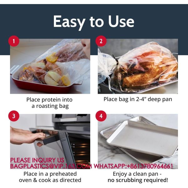 Roasting Bag Cooking Bags Oven Turkey Cooking Bag With Ties Keep Moist Durable Nylon Bag