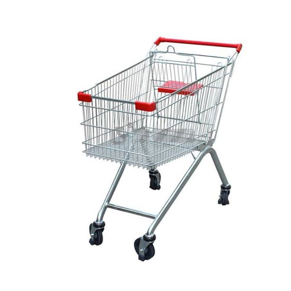 125L TGL Grocery Shopping Carts , ODM Supermarket Shopping Trolley Steel Material