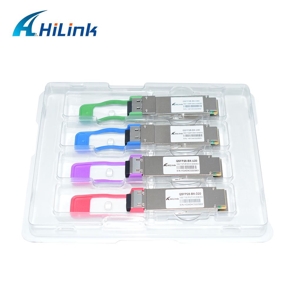 QSFP28-BX-D40 100G QSFP28 40KM 1304/1309nm BIDI Optical Transceiver EML+APD SFP Transceiver