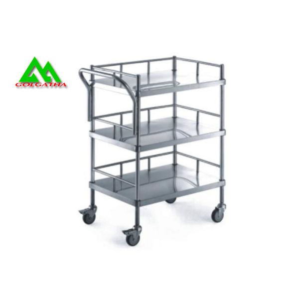 Metal Hospital Ward Equipment Medical Instrument Trolley For Medicine / Device