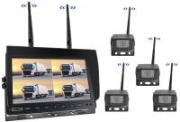 10 polegadas Quad Split 4ch AHD Wireless 1080P Car Reverse Camera Monitor Kit