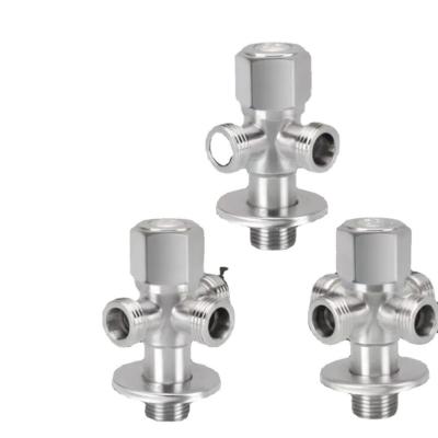 Bathroom Three-Way Angle Stop Valve With Modern Design And Durable 304 Stainless Steel