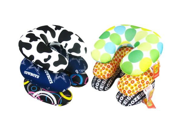 Soft Classic U Shape Microbeads Airplane Neck Pillow Football Pattern Custom Color
