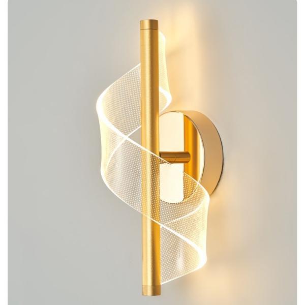 Modern Screw Shape Living Room Backdrop Wall Lamp Designer Personalized Bedside Acrylic Wall Light
