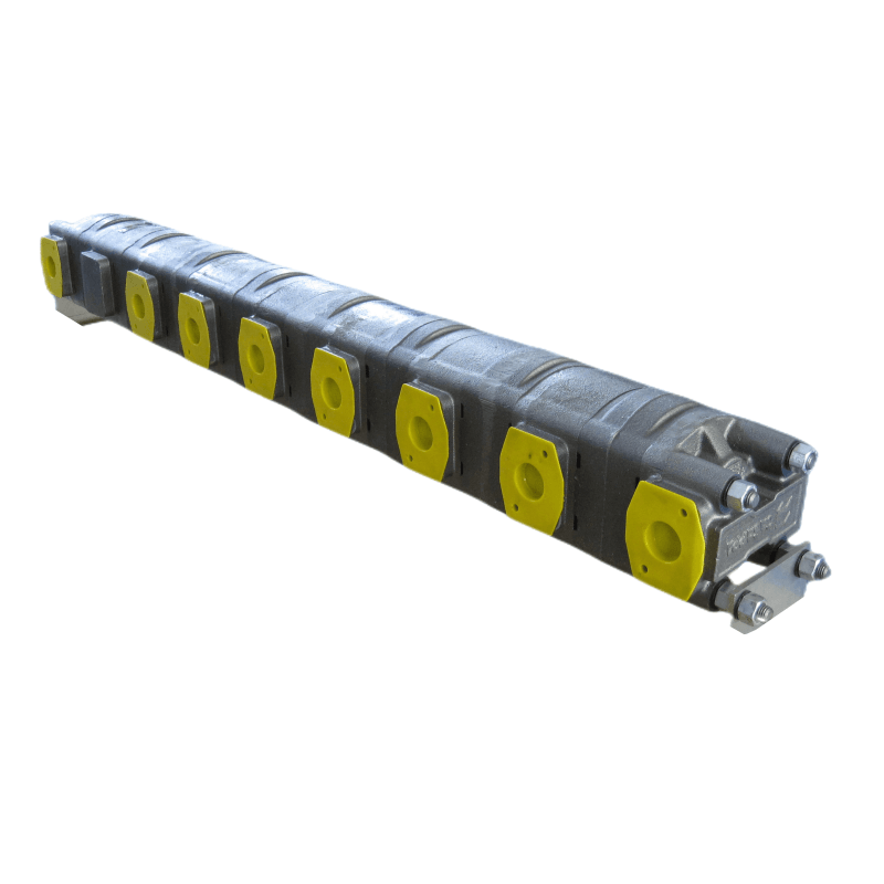 2 Sections Rotary Gear Motor Hydraulic Flow Divider HDD35.125 with 125cm3 Displacement