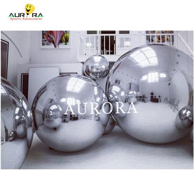 Inflatable Mirror Sphere Shaped Balloons 1m - 5m diameter For Advertising Activity