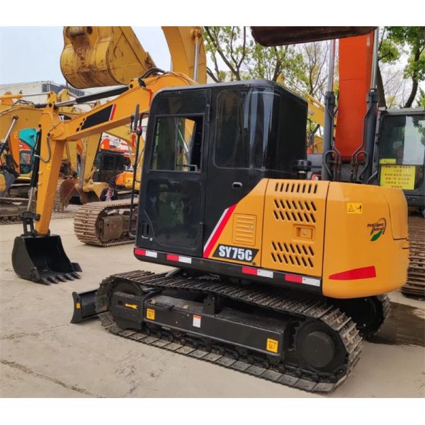 0.12~0.32m3 Capacidad del cubo Naranja de segunda mano en buen estado Sany75C Excavadora 7280Kg