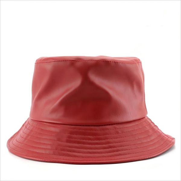Personality Classical Plain color PU Bucket Cap Outdoor Fishing Cap