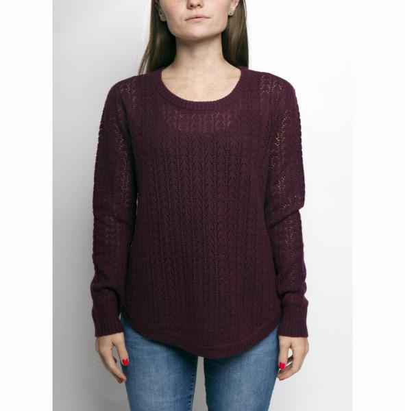 Women's 4% cashmere/20% lambswool/20% cotton/33% viscose/23% nylon knitted pullover sweater