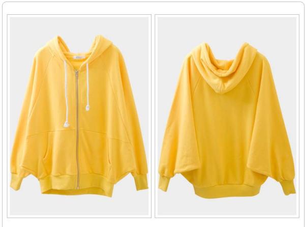 Bat рубашка, фуфайки желтых дам с капюшоном, длинняя втулка