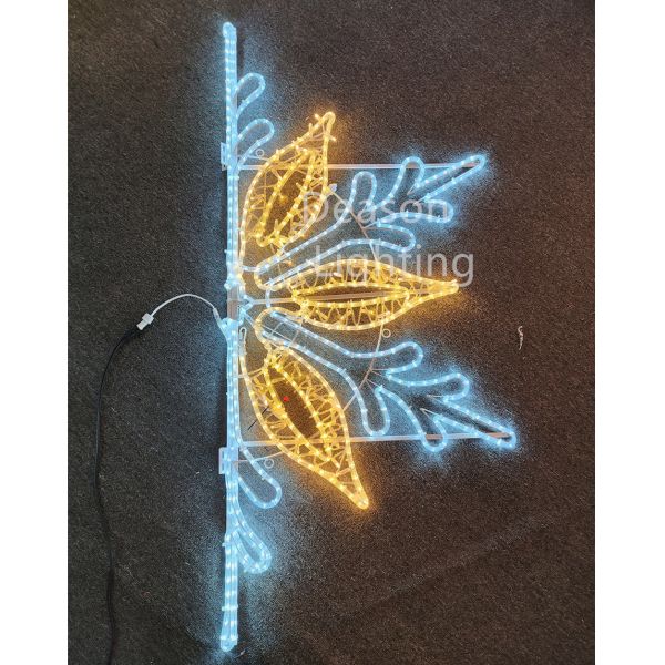 outdoor lamp post decorations christmas motif lights