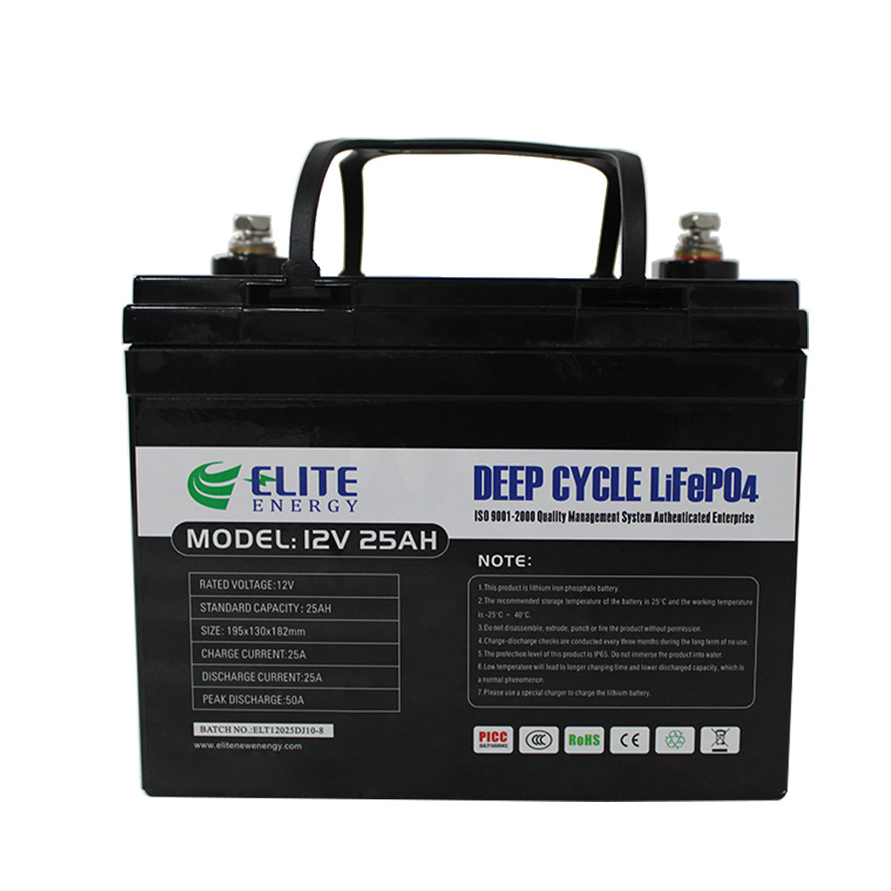 Облегченный ион LiFePO4 блока батарей 12V 25Ah Li лития случая ABS