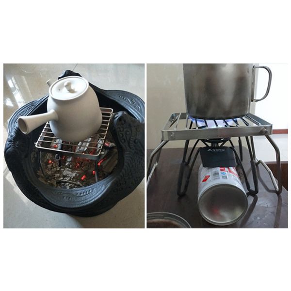 2 People Outdoor Mini Folding BBQ Stove Grill Stainless Steel Wire Mesh For BBQ