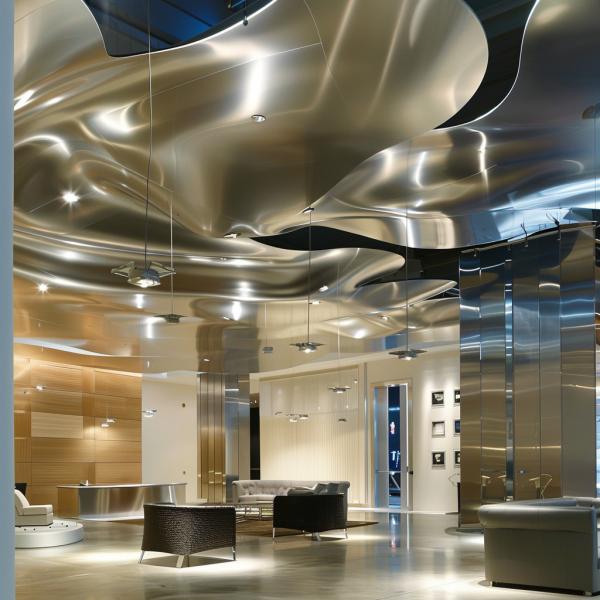 0.8-3.0mm SGS Sleek And Functional Stainless Steel Ceiling Panels
