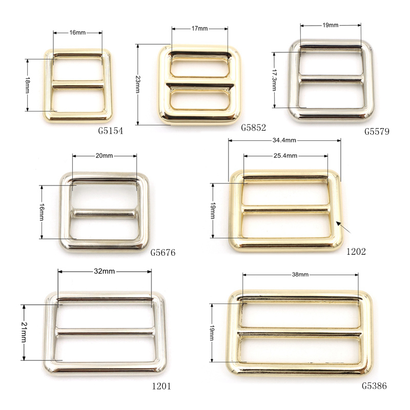 32mm Zinc alloy Adjustable Strap Buckle Classical Design Metal Slider for Bag