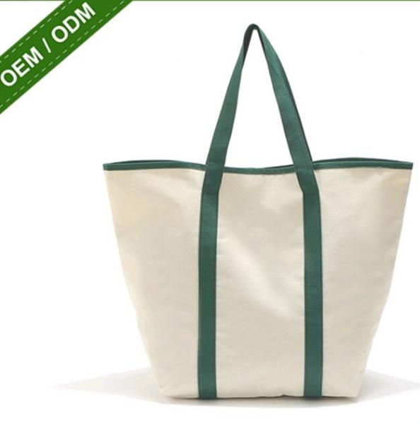 Factory Wholesale Reusable Shopping Bags New Fashion Large Black Tote Bag