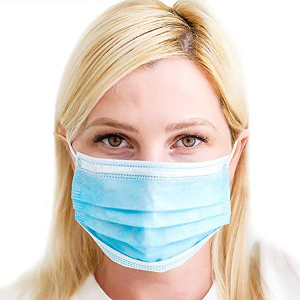 Single Use Disposable 3 Ply Mask Hypoallergenic Face Mask Eco - Friendly