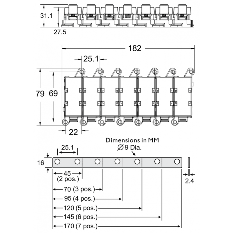 1 2 4 5 6 7 Way Midi Fuse Holder Fuse Block Safety Plate Base Car Carrier Fuse Box Automobiles Accessories